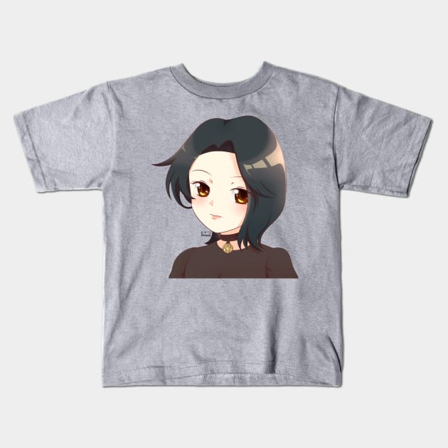 Anime Doomer Girl Star Choker Kids T-Shirt by hitoridraws